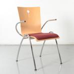 Frontseat zaalstoel, bordeauxrood / beuken, 4-poot onderstel, Ophalen of Verzenden, Nieuw