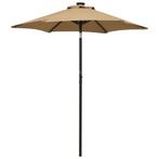 vidaXL Parasol met LED-verlichting 200x211 cm aluminium, Tuin en Terras, Parasols, Verzenden, Nieuw, 2 tot 3 meter
