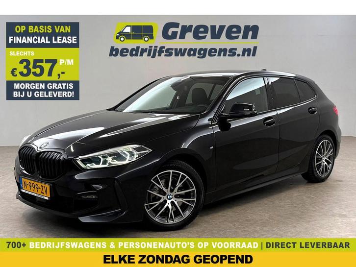 BMW 1-serie 118i M-sport Sfeer LED Carplay Virtual Navi, Auto's, BMW, Te koop, Automaat, Financial lease, Benzine, Zwart, Verzenden