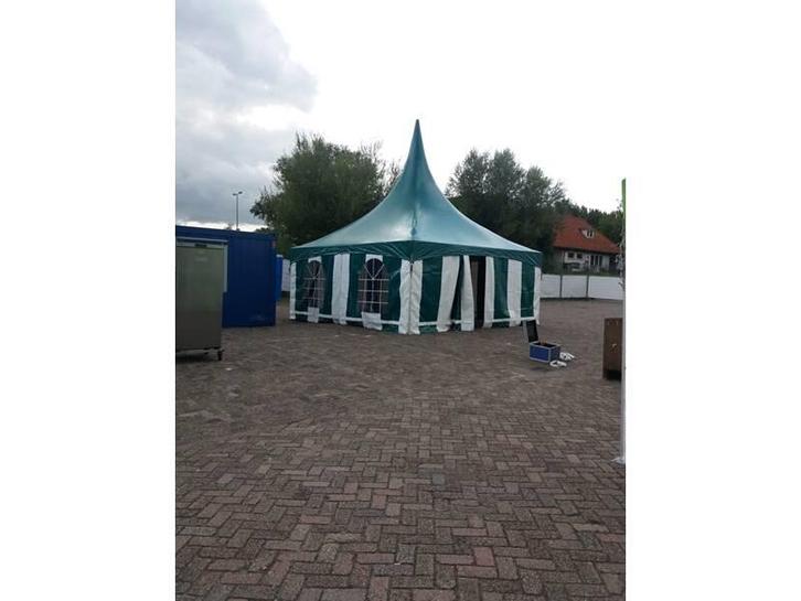 professionele pagode tent constructie Afm 6 bij 6 m verhuur, Hobby en Vrije tijd, Feestartikelen | Verhuur, Gebruikt, Ophalen of Verzenden