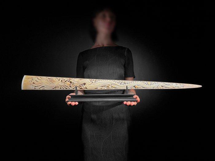 NIET-RESERVEPRIJS - Fijn uitgesneden, gepatineerd, Antiek en Kunst, Kunst | Designobjecten