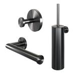 Toiletaccessoire Set Brauer Gunmetal 3-in-1 met PVD coating, Ophalen of Verzenden, Nieuw, Bad