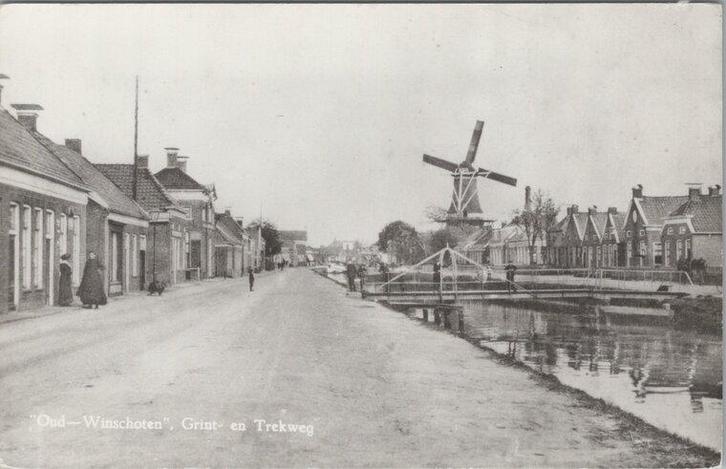OUD - WINSCHOTEN - Grint en Trekweg, Verzamelen, Ansichtkaarten | Nederland, Verzenden