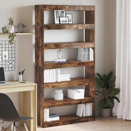 vidaXL Boekenkast/Kamerverdeler Gerookt Eiken 100x30x198 cm, Huis en Inrichting, Kasten | Boekenkasten, Nieuw, Minder dan 50 cm