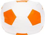 Voetbal zitzak - ecoleer - Ø 55 cm - oranje wit, Ophalen of Verzenden, Nieuw