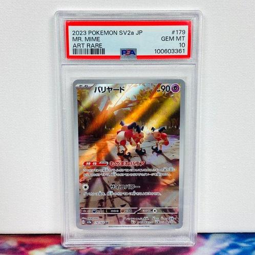 Pokémon Graded card - Mr. Mime #179 SV2a - Pokémon - PSA 10, Hobby en Vrije tijd, Verzamelkaartspellen | Pokémon
