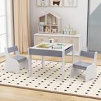 COSTWAY Kindertafel met 2 stoelen, 3-delige kinderzitgroep v, Verzenden, Zo goed als nieuw