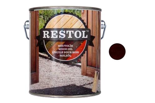 Restol Restol houtolie zijdeglans 2,5 liter, donker eiken, Doe-het-zelf en Verbouw, Verf, Beits en Lak, Nieuw, Verzenden
