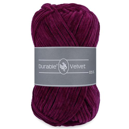 Durable Velvet - 249 plum - Chenille Garen, Hobby en Vrije tijd, Breien en Haken, Ophalen of Verzenden