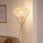 ACTIE: Vloerlamp bamboe Rolan E27 fitting 165cm FOIR, Huis en Inrichting, Lampen | Vloerlampen, Nieuw, Verzenden