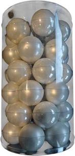 Kerstballen glas Wit Parel Wit 4 cm doos stuks, Huis en Inrichting, Ophalen of Verzenden, Nieuw