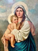 Scuola italiana (XIX) - Vergine con Bambino - NO RESERVE, Antiek en Kunst, Kunst | Schilderijen | Klassiek