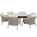 Donato Florence low dining tuinset 160xH69 cm 7 delig terre, Tuin en Terras, Tuinsets en Loungesets, Ophalen of Verzenden, Nieuw