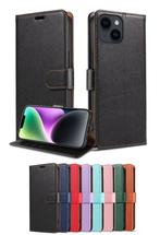 iPhone 16e Luxe Leren Bookcase - Portemonnee Hoesje, Ophalen of Verzenden, Nieuw