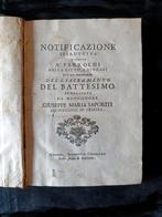 Giuseppe Maria Saporiti - Notificazione Istruttiva del S., Antiek en Kunst