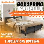 Boxspring Isabella  | v.a. slechts €275,- | Beddenleeuw, Ophalen of Verzenden, Overige maten, Blauw, Overige maten