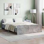 vidaXL Bedframe met hoofd- en voeteneinde betongrijs 140x190, Huis en Inrichting, Slaapkamer | Bedden, Verzenden, Grijs, Nieuw