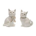 Beeldje - Koppel poesjes - Porselein