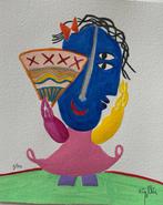 Juan García Ripollés (1932) - Chica con abanico, Antiek en Kunst