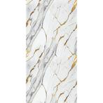 PVC Marmer Wandpaneel White Gold Glans 260x122x0.3cm, Ophalen of Verzenden, Nieuw