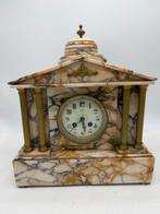 Klok - Art Deco Marmer, Brons, Glas - 1850-1900 - Japy, Antiek en Kunst