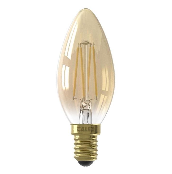 Calex LED Kaarslamp E14 3.5W 250lm 2100K Goud Dimbaar, Huis en Inrichting, Lampen | Overige, Nieuw, Ophalen of Verzenden