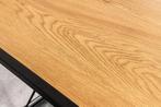 Design bartafel SLIM LINE 120cm naturel zwart metalen frame, Ophalen of Verzenden, Nieuw