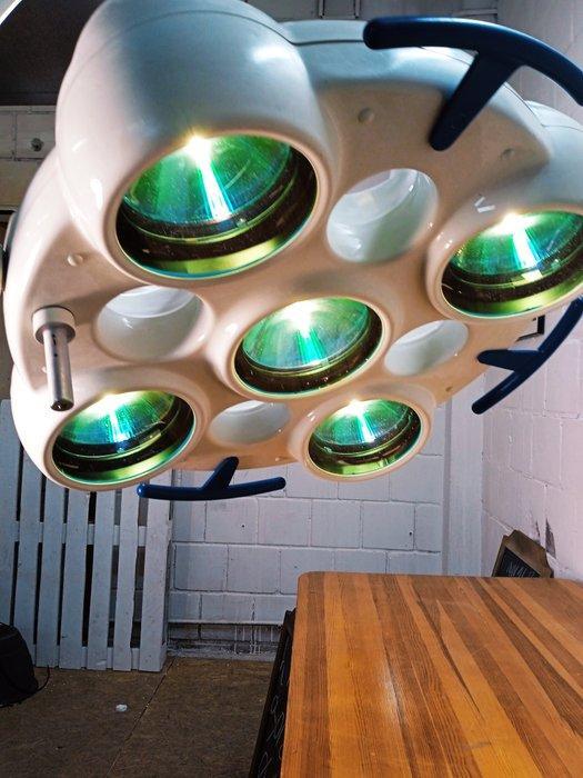 Plafondlamp - Vintage schaduwloze medische lamp - Glas,, Antiek en Kunst, Antiek | Wandborden en Tegels
