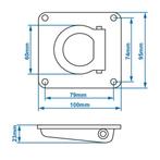 ProPlus Sjoroog met veer - inbouw 20 mm - staal - 100 x 9..., Ophalen of Verzenden, Nieuw