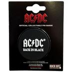 AC/DC Back in Black - Pin officiële merchandise, Verzamelen, Ophalen of Verzenden, Nieuw, Kleding