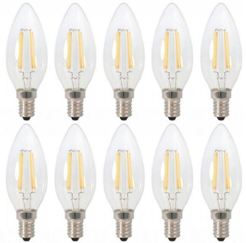Kaarslamp E14 - 10 stuks | LED 4W=40W traditioneel licht | w, Huis en Inrichting, Lampen | Overige, Nieuw, Verzenden