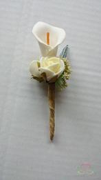 Corsage Calla Creme/Zand CCC222 Maatwerk corsage, Hobby en Vrije tijd, Ophalen of Verzenden, Nieuw