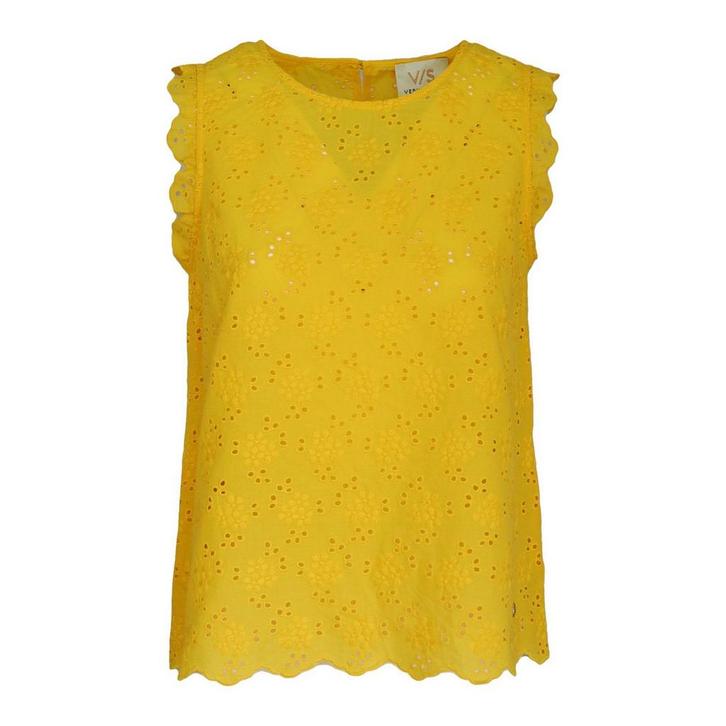 Verysimple • gele broderie top • 32 (IT38), Kleding | Dames, Tops, Geel, Nieuw, Maat 34 (XS) of kleiner, Verzenden