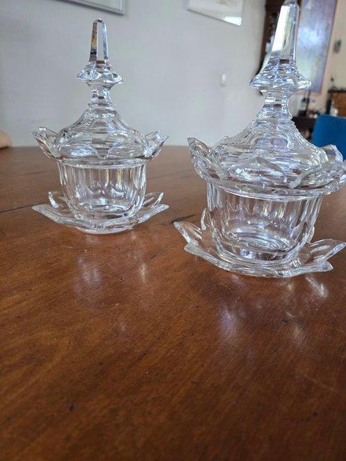 Gemberpot (2) - Kristal - Gembercoupes kristal anti, Antiek en Kunst, Antiek | Glas en Kristal