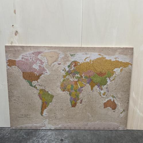 OUTLET - Prikbord Wereld Antiek - 100 x 140 cm, Huis en Inrichting, Woonaccessoires | Memoborden, Ophalen of Verzenden