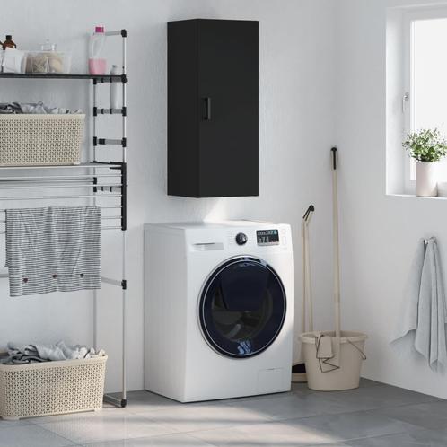 vidaXL Hangkast 34,5x34x90 cm zwart, Huis en Inrichting, Kasten | Buffetkasten, 25 tot 50 cm, Nieuw, Overige houtsoorten, Minder dan 100 cm