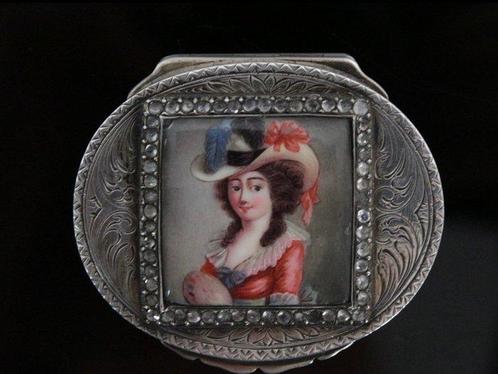 Snuifdoos - Lodewijk XVI - .844 zilver, .900 zilver -, Antiek en Kunst, Antiek | Goud en Zilver