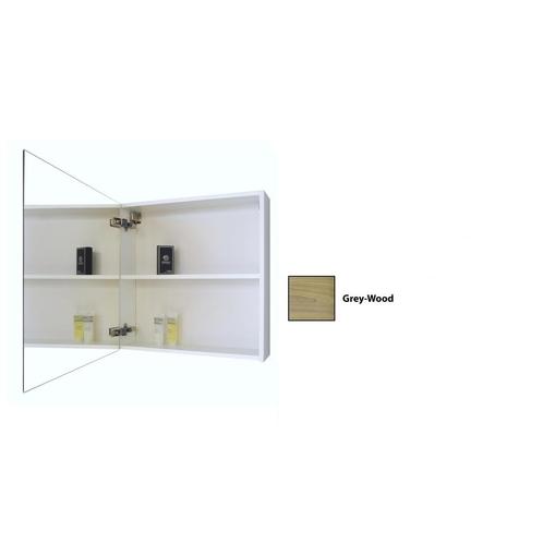 Spiegelkast Sanicare Qlassics 60 cm 1 Deur Grey-Wood Rechts, Doe-het-zelf en Verbouw, Sanitair, Bad, Nieuw, Chroom, Ophalen of Verzenden