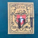 Zwitserland 1850 - Rayon II in diepe donkere oranje, Gestempeld