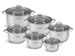 Veiling - Pannenset - RVS - 12 delig - Voorzien Van 5-Laags, Nieuw