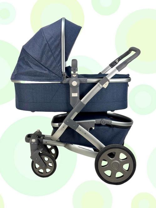 Joolz Geo2 Denim Blue Special refurbished kinderwagen, Kinderen en Baby's, Kinderwagens en Combinaties, Met reiswieg, Verstelbare duwstang