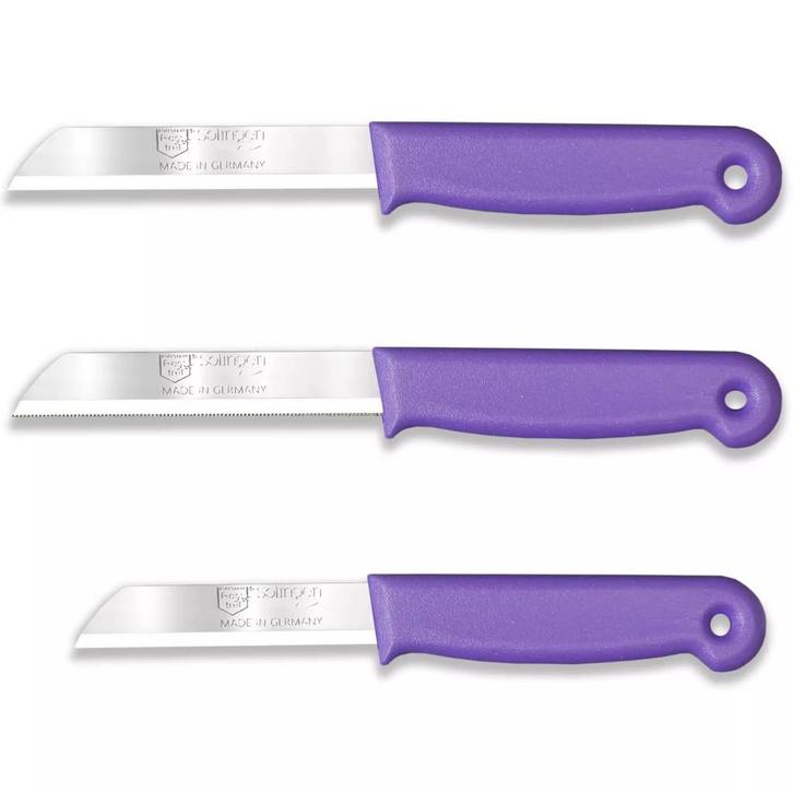 Solingen 3 delige keukenmessen set met 2 schilmessen en 1..., Huis en Inrichting, Keuken | Bestek, Bestekset, Nieuw, Kunststof
