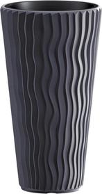 Bloempotten  Buiten Hoog Rond Sandy Slim 40cm ANTRACIET (2, Nieuw