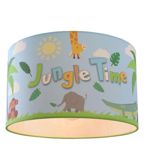 Stoffen kinderkamer plafondlamp blauw, Jungle Time, Kinderen en Baby's, Kinderkamer | Inrichting en Decoratie, Nieuw, Ophalen of Verzenden