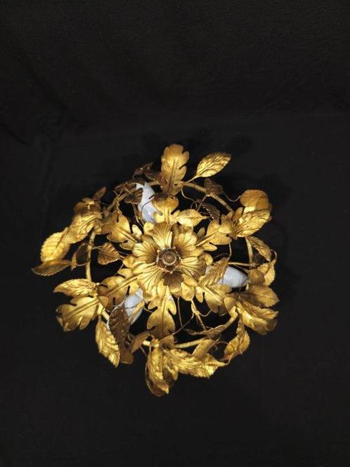 Kroonluchter - Gouden blad op smeedijzer, Huis en Inrichting, Overige Huis en Inrichting