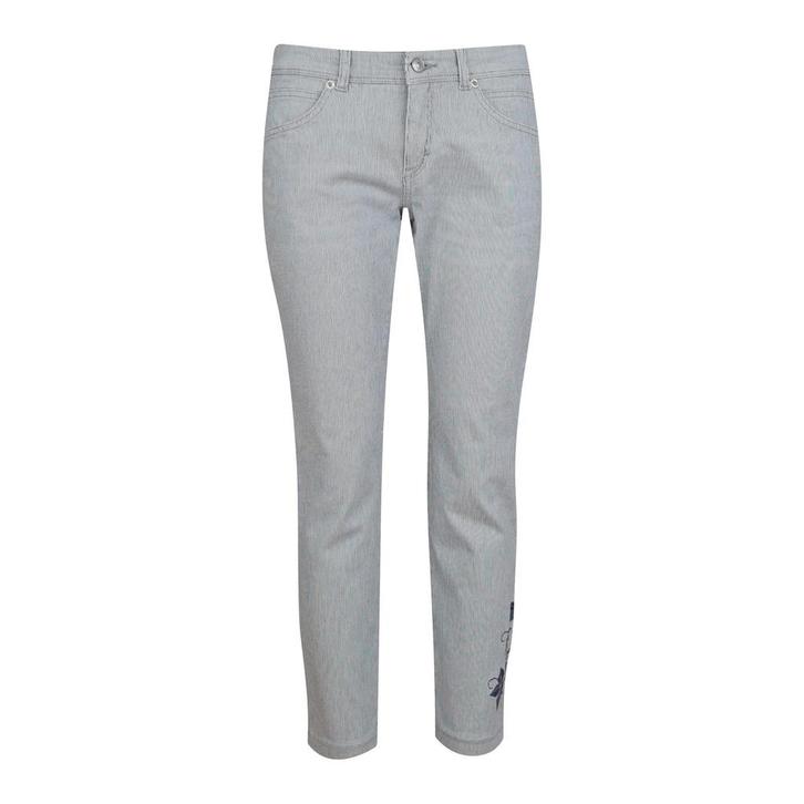 MAC • gestreepte Slim 7/8 bloom jeans • 36, Kleding | Dames, Spijkerbroeken en Jeans, Blauw, Nieuw, Verzenden