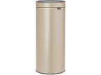 Brabantia Touch Bin - Prullenbak - 30 liter - Metallic Gold, Verzenden, Zo goed als nieuw