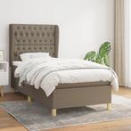 vidaXL Boxspring met matras stof taupe 90x190 cm, 90 cm, Eenpersoons, Verzenden, Nieuw