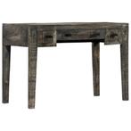 vidaXL Bureau 110x50x75 cm massief mangohout zwart, Verzenden, Nieuw