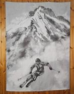 Arazzo in alpaca-wol met skiër in de bergen - 185x140cm -